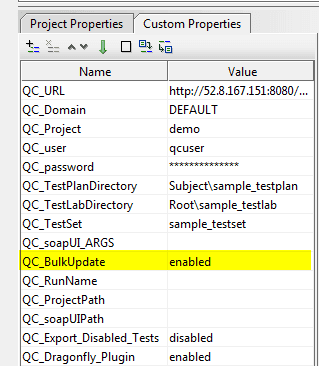 project properties