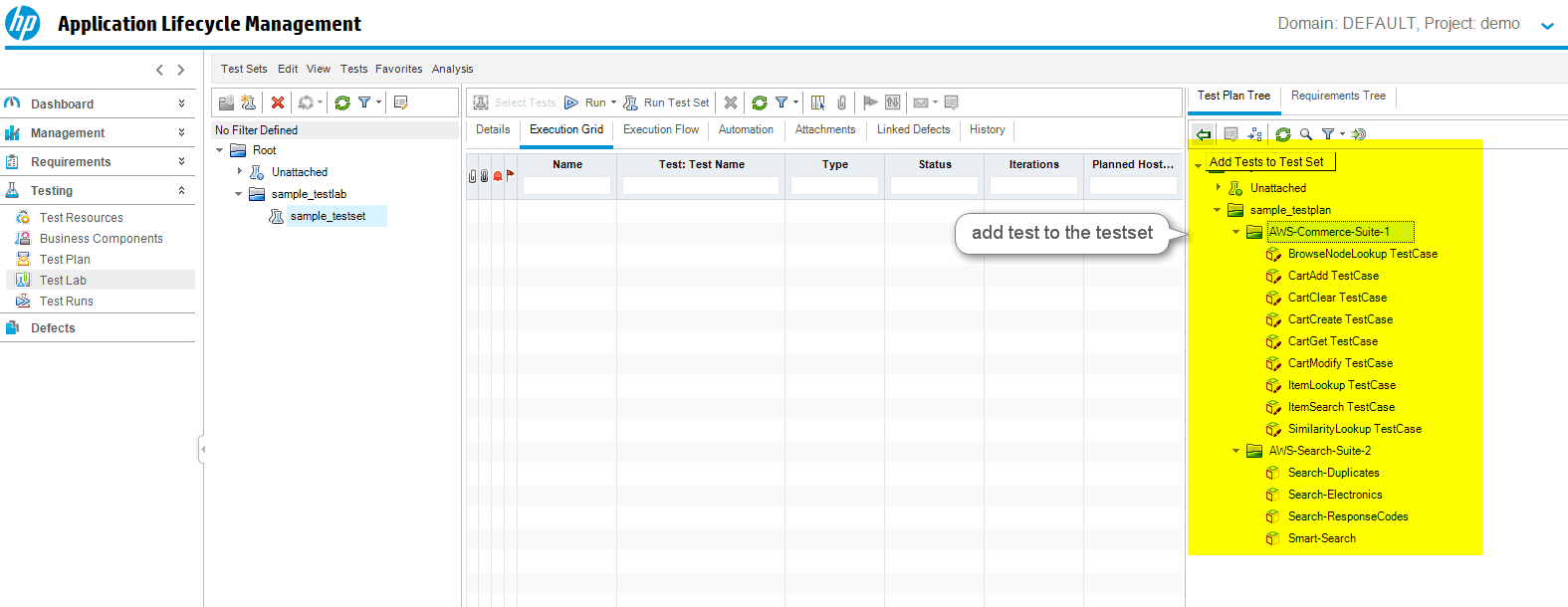 add to testset
