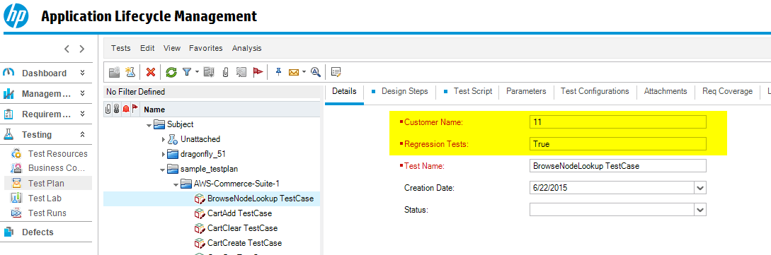 alm user fields